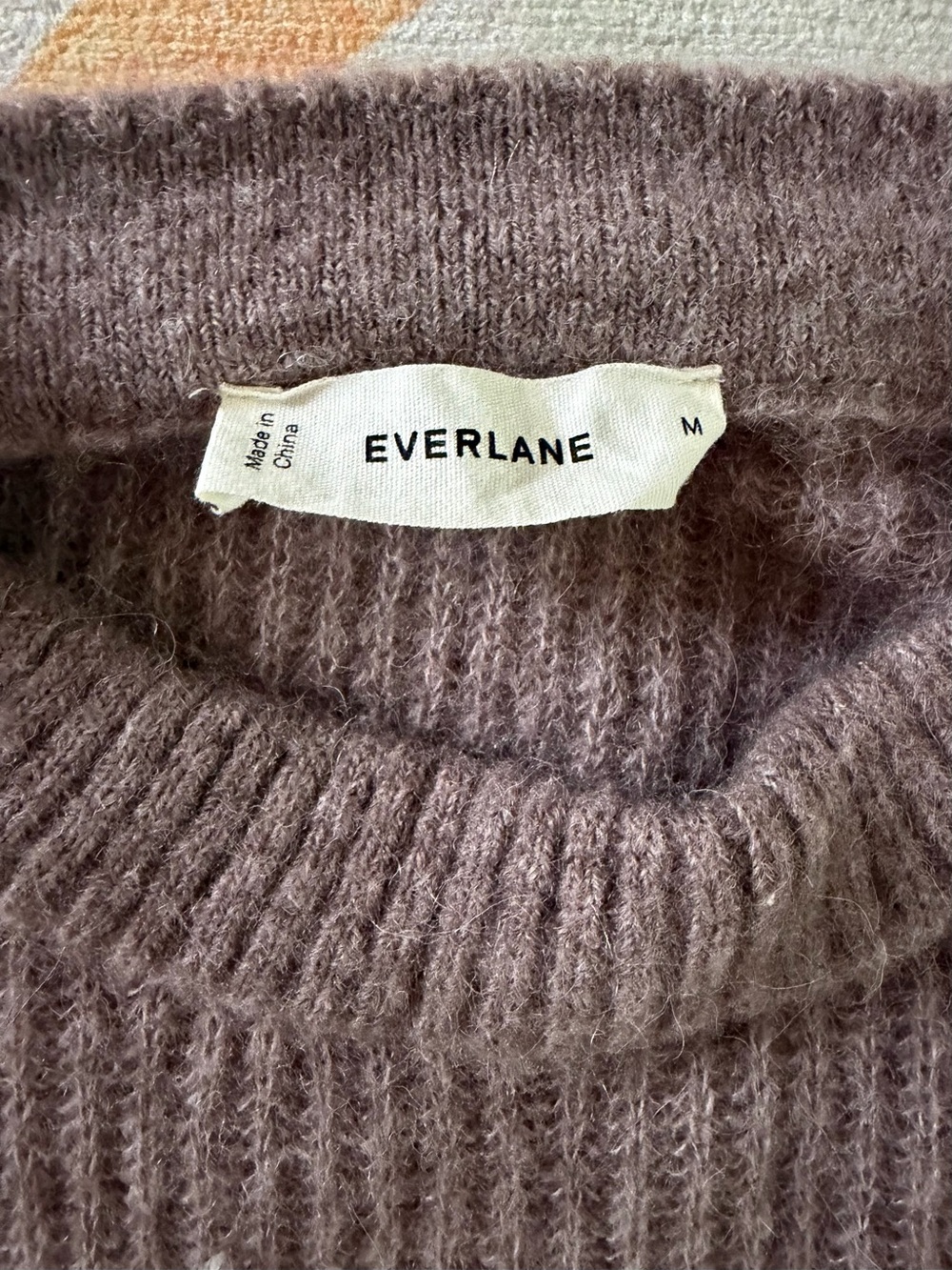Everlane The Cocoon Crew in Alpaca, Taupe Melange - Size Medium - Picture 10 of 12